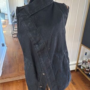 Rick Owens Sleeveless Black Jean Jacket